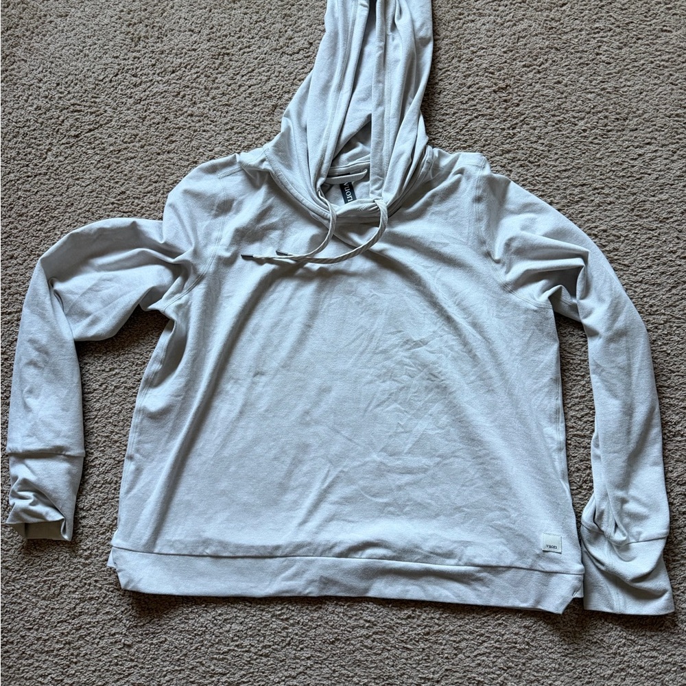 Vuori Halo Essential Hoodie Salt Heather Women Medium